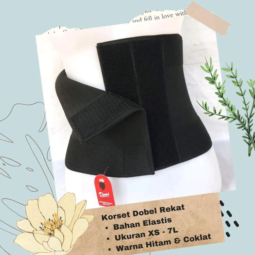 Korset Dewi Dobel Rekat XS - 7L | Korset Melahirkan | Korset Perut Jumbo Big Size |  Stagen Instan | Korset Pria Wanita