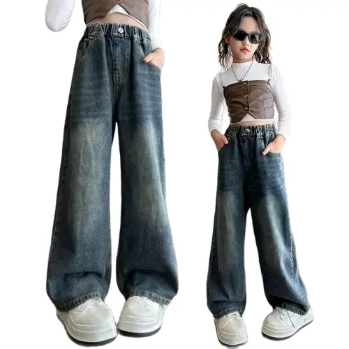 CELANA FASHION UNISEX BAGGY GOMBRONG ANAK  USIA 4-13 TAHUN / KULOT JEANS ANAK VIRAL TERBARU Bisa untuk anak cowok cewek 0