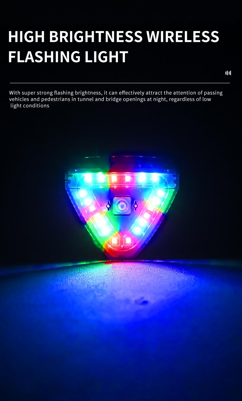 Product Introduction of 1pc RGB Car Fake Security Light Solar Powered Simulated Dummy Alarm Wireless Warning Anti Theft Caution Lamp LED Flashing Imitation 11