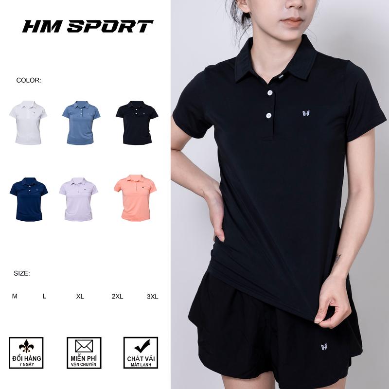 Áo thun thể thao nữ có cổ HMSPORT mã [N04] tập gym, yoga, tenis chất thun lạnh chính phẩm co giãn 4 chiều. Áo tập nữ.