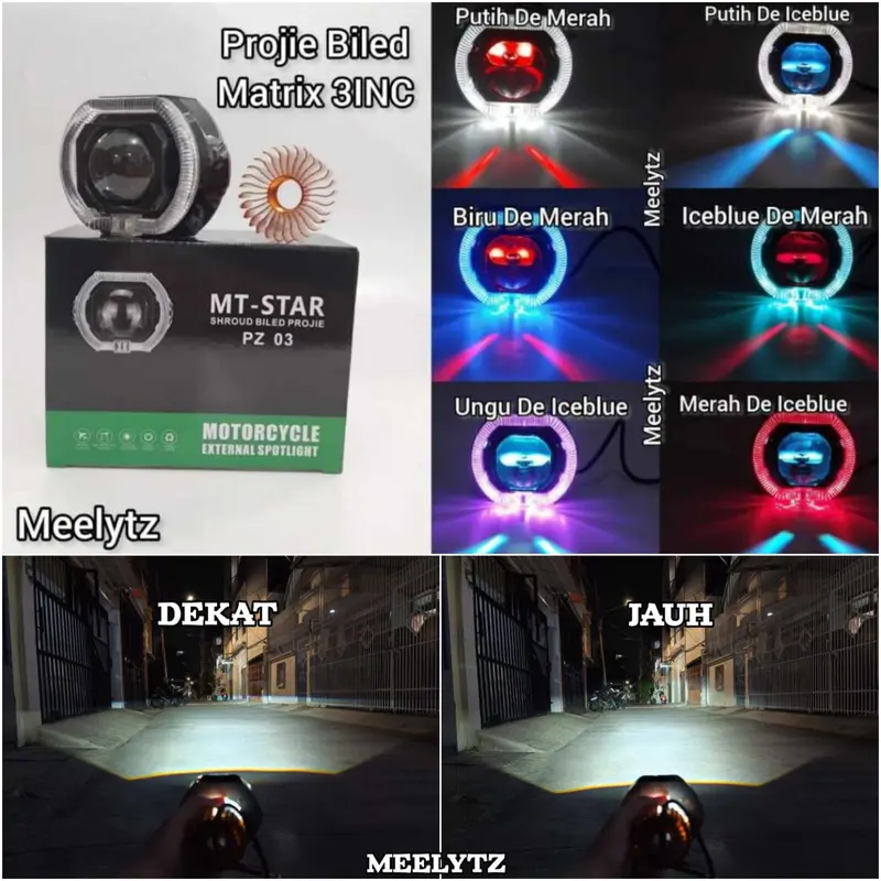Projie Biled Matrix 3INC Body Black Plus Kipas Pendingin High Low Putih Flat Cut 2
