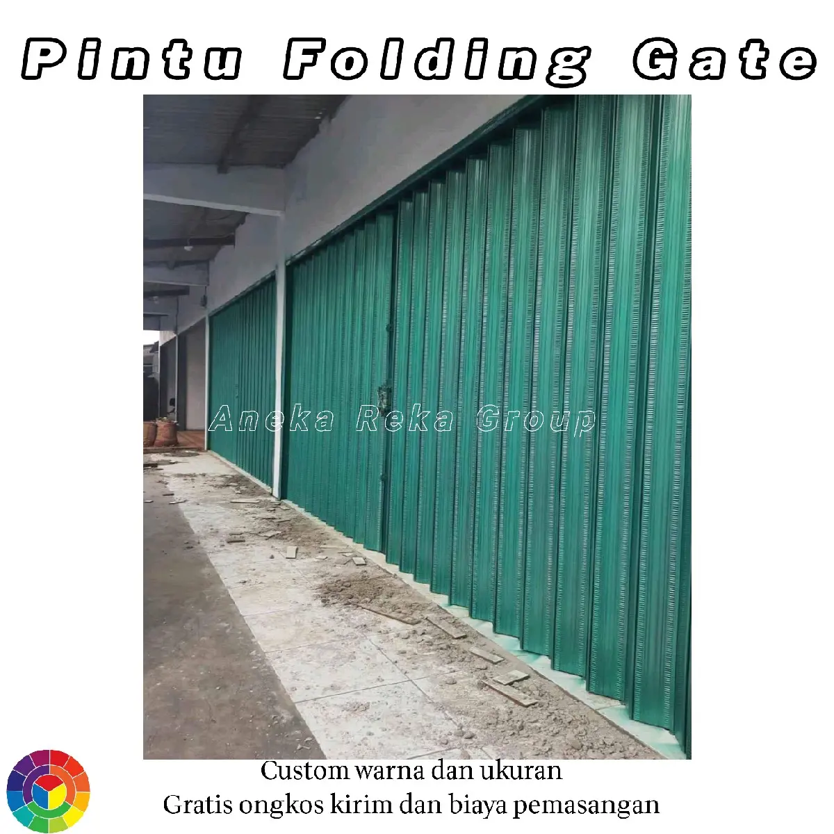 Folding gate rolling door pintu pengaman ruko/kios garasi pintu harmonika custom sesuai ukuran sliding Besi pintu garasi mobil pintu gerbang