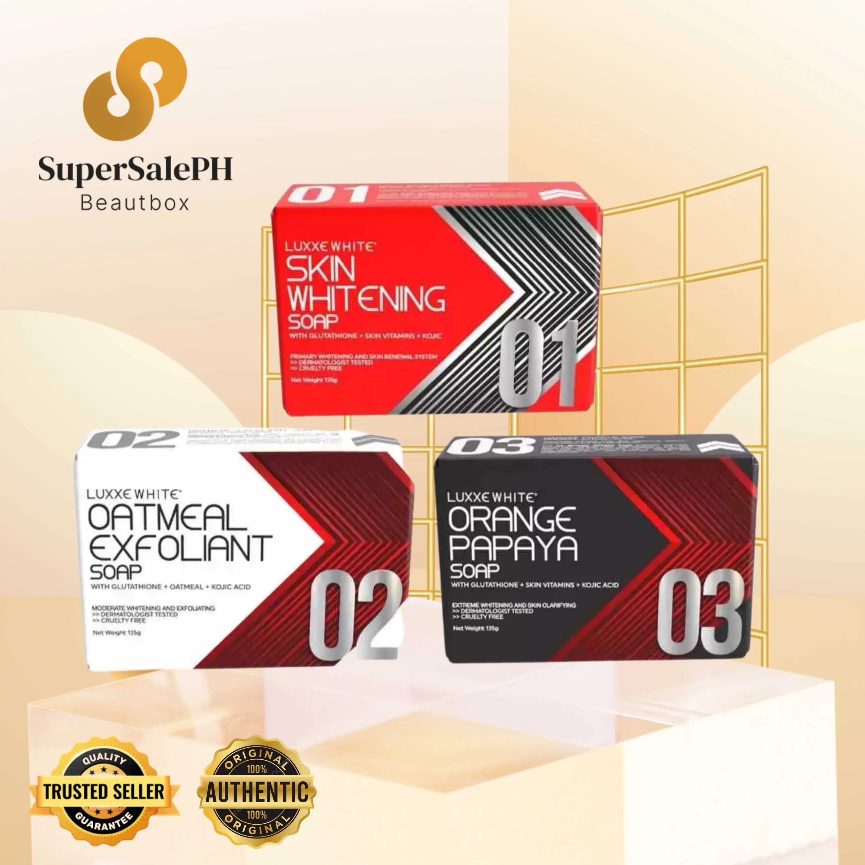 Luxxe White Whitening Bar Soap Frontrow