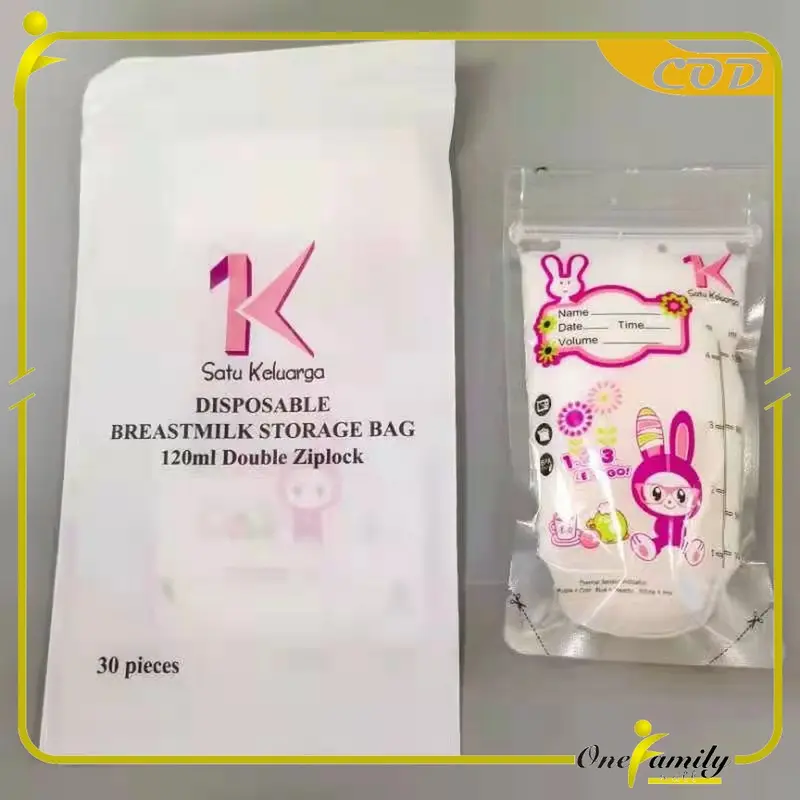OFM C264 Kantong Asi 120ml Isi 30 dengan SENSOR TERMAL Plastik Asi Tas Penyimpanan ASI BEBAS BPA 4