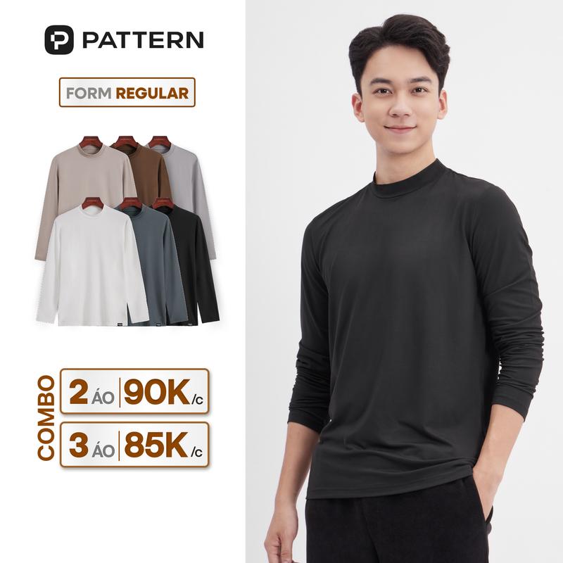 Áo dài tay giữ nhiệt cao cổ form regular fit 7 màu PATTERN PA036