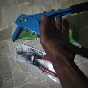 Gunting Holo / Gunting Baja & Tang Rivet / Tang Ripet PAKET TANG RIVET 2 PCS - TANG RIVET  bonus GUNTING BAJA RINGA tANG RIVET MURAH 9,5 INCH TANG RIPET MURAH MERIAH TANG ALUMINIUM STANG ALMINI ETALASE ) Gunting baja ringan seng plat galvalum galvanis