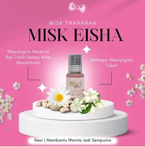 MISK EISHA, Parfum wewangian penetral bau tidak sedap di area kewanitaan dan cocok juga sebagai wewangian tubuh