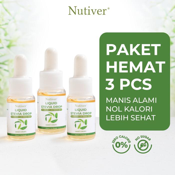 Gambar Nutiver | Paket Stevia isi 3 pcs | Nutiver Stevia Drop | Stevia Nutiver | Stevia Liquid | Natural Sweetener | Pemanis Alami | Pengganti Gula dari NUTIVER.ID Kota Tangerang Selatan Tokopedia