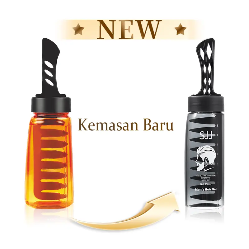 Hair Styling gel hair spray Gel Rambut Sisir minyak rambut pria 180ml Penata Tahan Lama Tidak Lengket Kering Berminyak Ketombe Perawatan Pomade Mousse volumizing  hair hair  wax 8