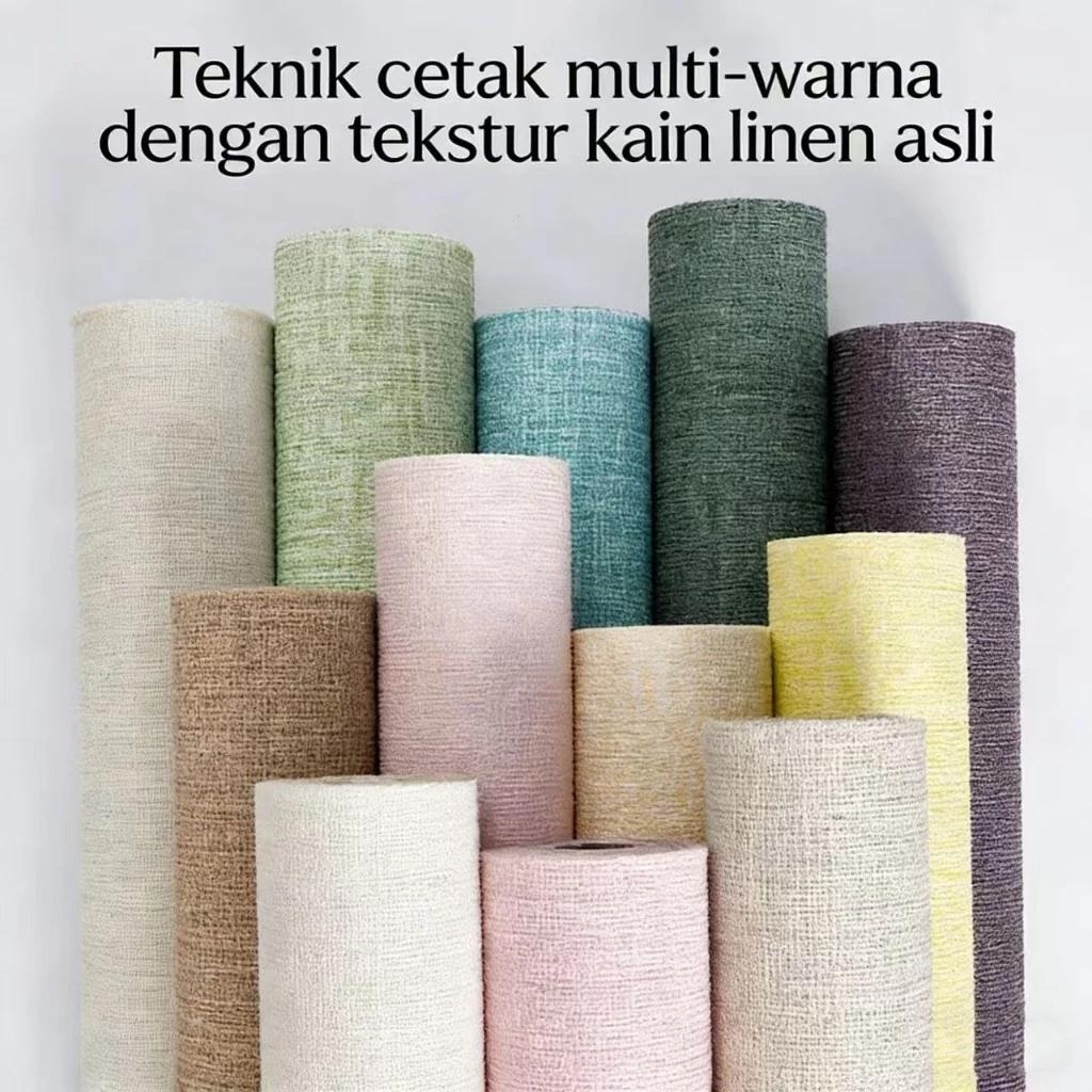 Gruper-Wallpaper foam Linen Roll Wallpaper Dinding form Dekorasi Kamar 280X50cm/2.5mm