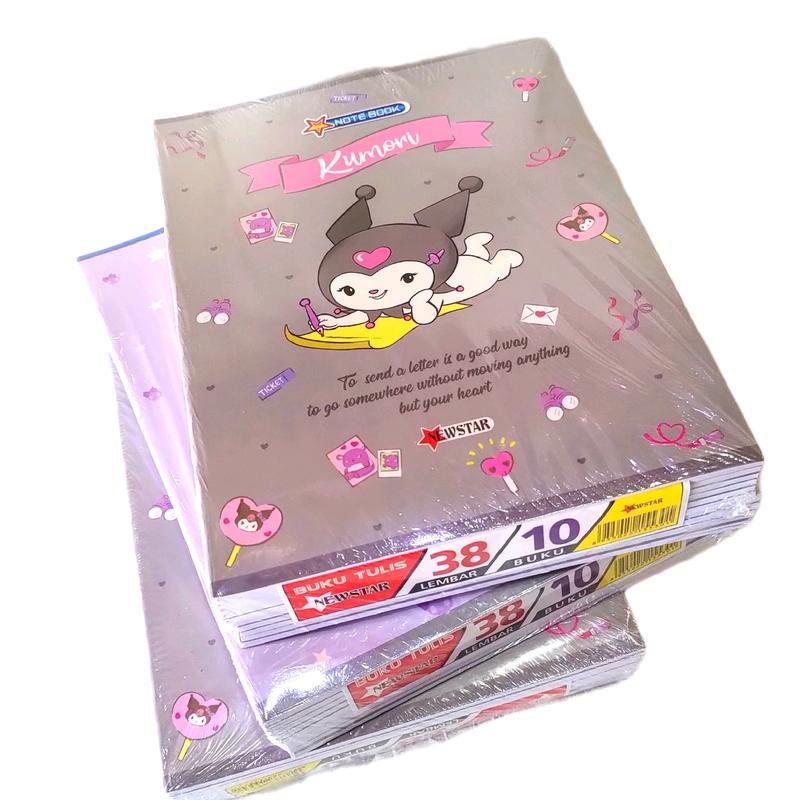 Buku Tulis Motif Kuromi/Cinamoror 38Lembar 1Pack isi (10pcs) buku Tulis 0
