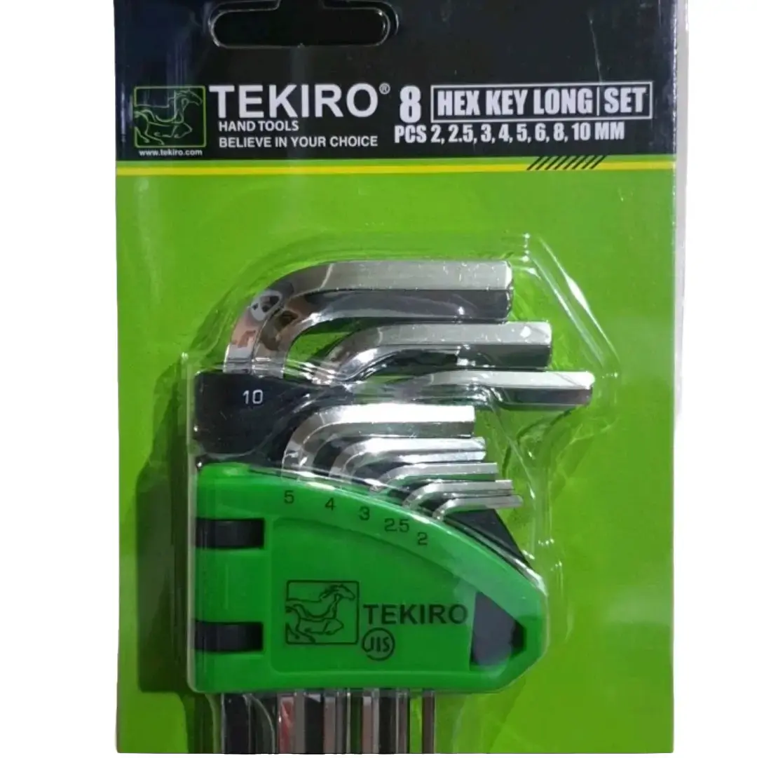 Tekiro Kunci L set Panjang 8 Pcs ( 2-10mm ) / Hex Key Long Set 8 Pcs ( 2-10mm )