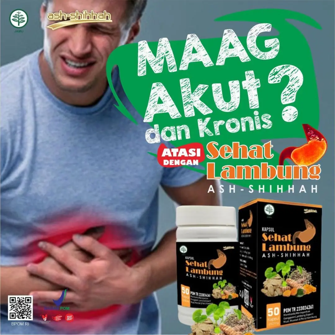Sehat Lambung Ash Shihhah 50 kapsul Herbal Maag Asam Lambung