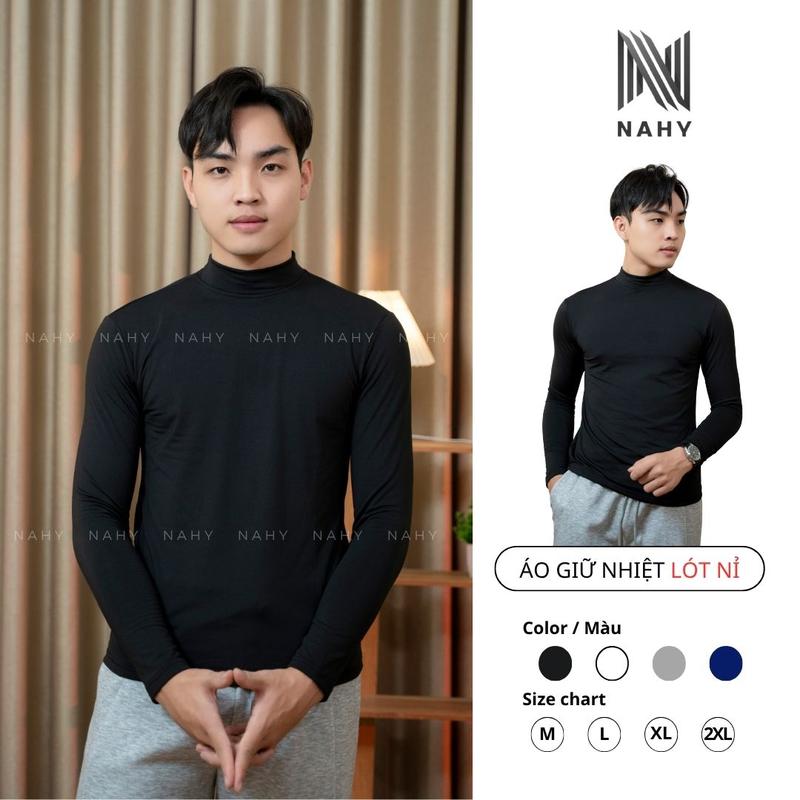   Combo 3,4   Áo Giữ Nhiệt Nam Lót Nỉ Co Giãn 4 Chiều NAHY – Siêu Ấm Form Ôm Tôn Dáng 