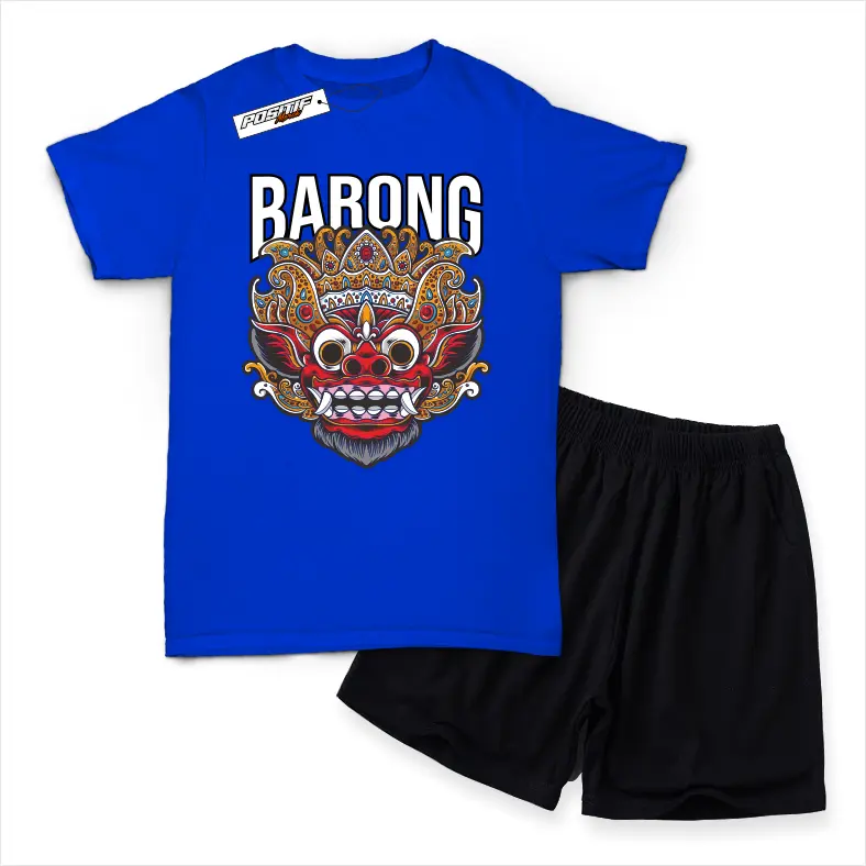 POSITIF MERCH KAOS BAJU SETELAN ANAK BARONG BALI BANTENGAN MBEROT LAKI PEREMPUAN 2