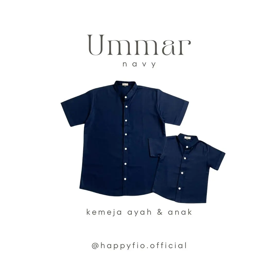 kemko couple ayah anak lengan pendek warna navy by happyfio
