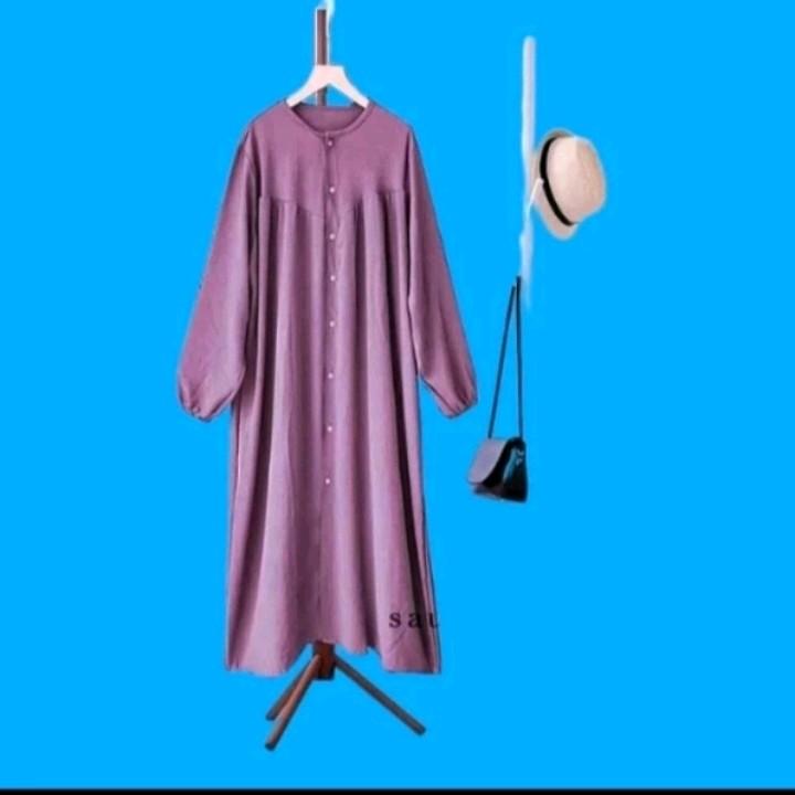 Long tunik midi crinkle airflow//bahan adem dan nyaman dipakai 3