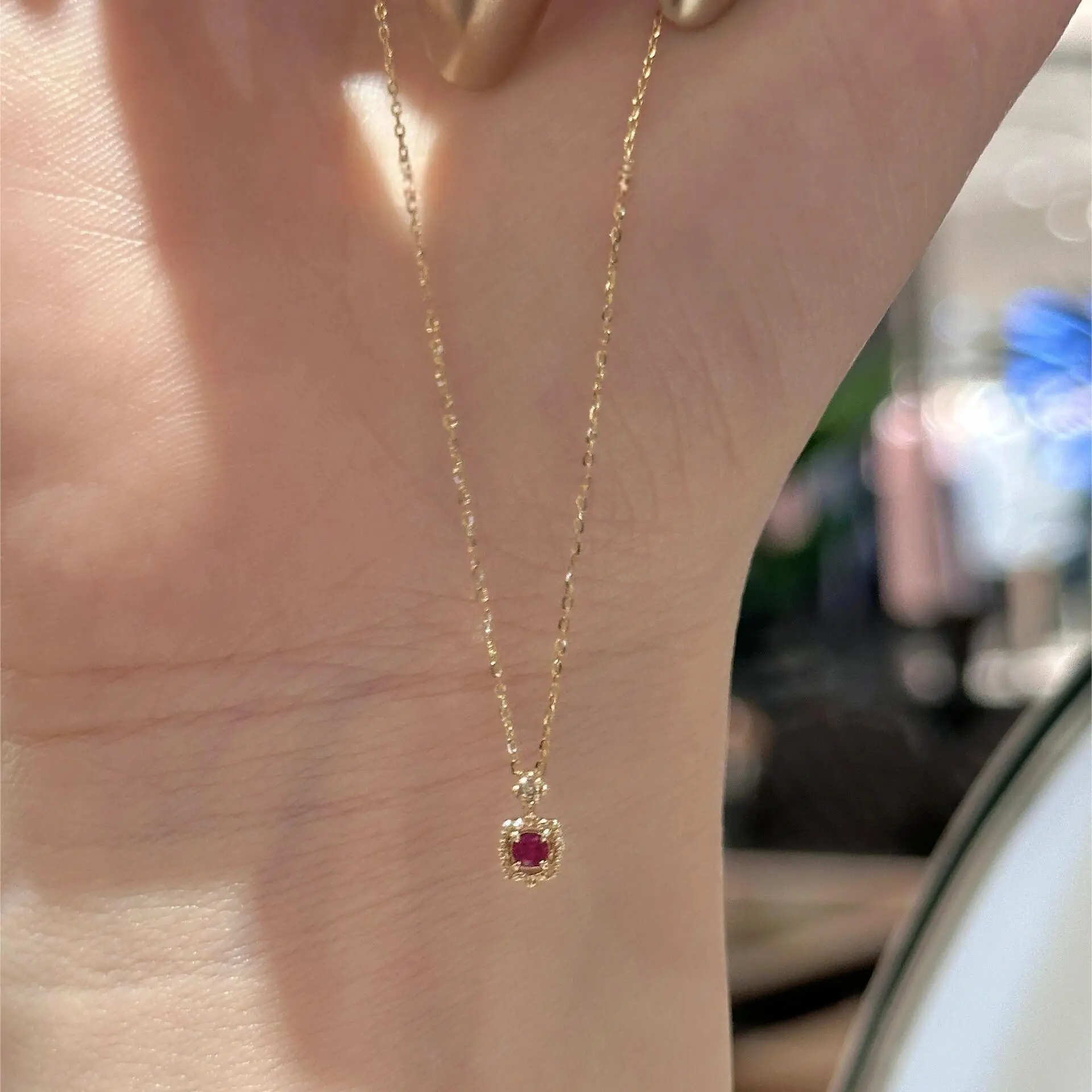 Velvet Ruby Titanium Necklace K125