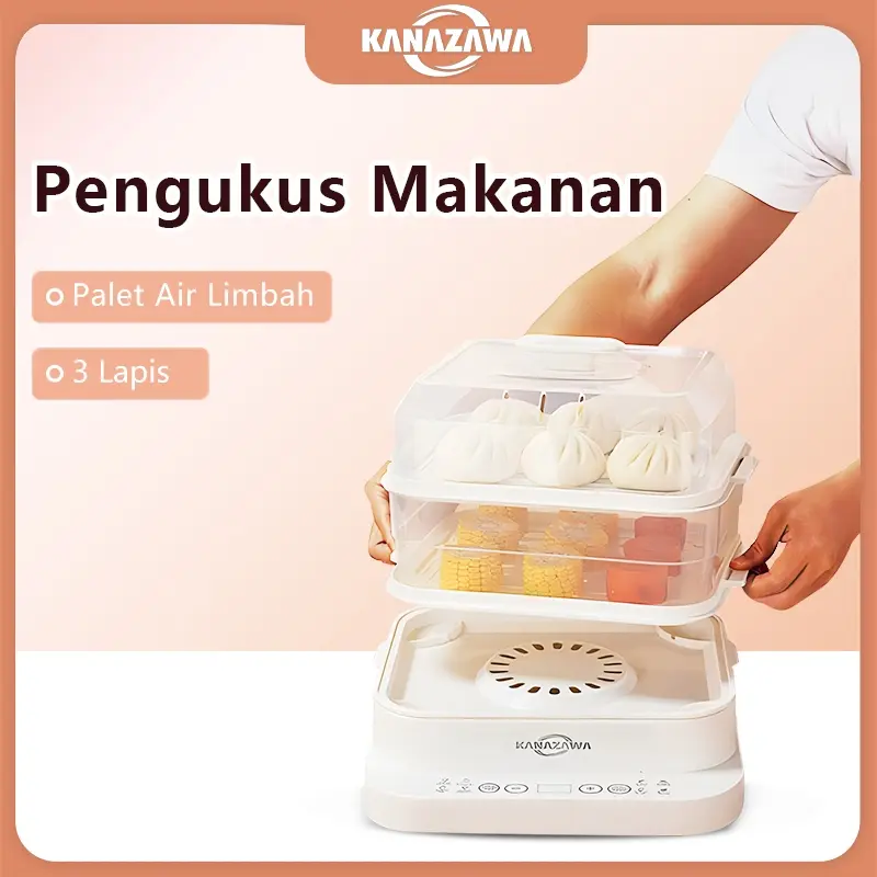 Kanazawa Electric Food Steamer 32 Ltr Pengukus Listrik Steamer Alat pengukus makanan multifungsi
