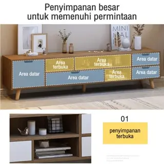 E-TIFE Meja TV /Rak TV / Meja TV Minimalis Modern Nordic / Lemari TV/TV stand 2