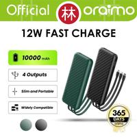 Gambar Oraimo OPB-P5101 Powerbank 10000 mAH Slice Link 12W 3 Built-in Cables 4 Outputs OPB P5101 - Hitam dari Liem Group Kota Administrasi Jakarta Barat 1 Tokopedia