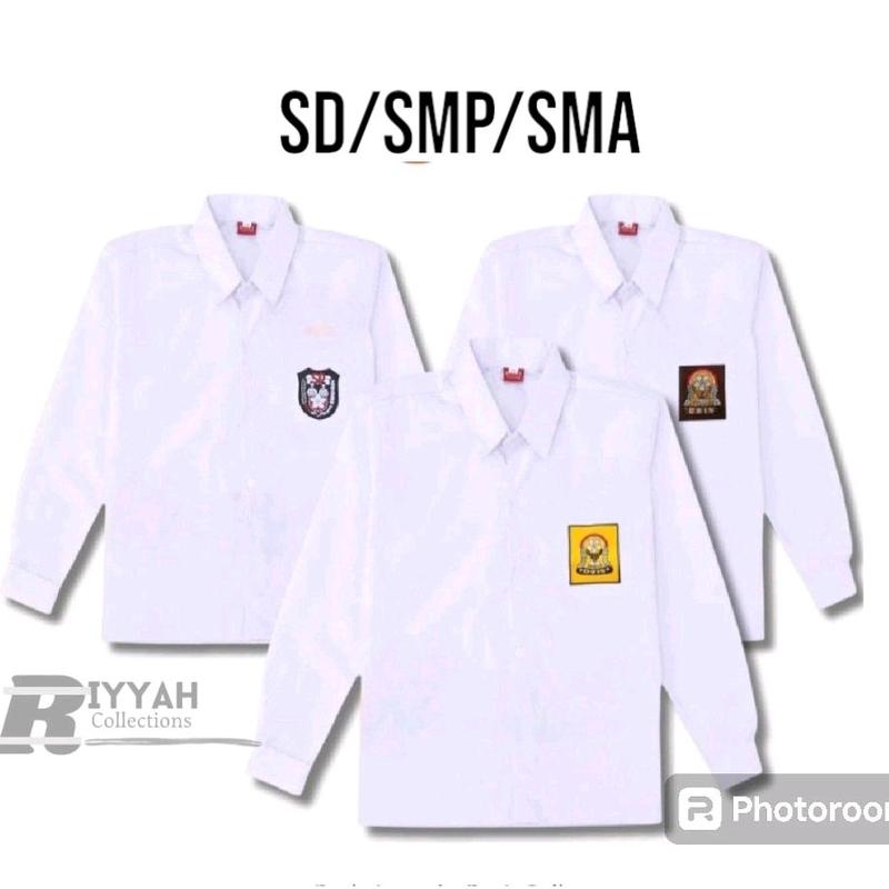 seragam sekolah baju SD,SMP/MTS/SMA/SMA lengan panjang kain oxford sablon bordir Kerja Pendek Safety Pria Wearpack Coklat 1