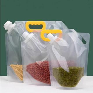 {TST} COD- Kantong Kemasan Transparan Pouch Penyimpanan Makanan Anti Jamur Resuable Jerigen Air Lipat Portable Kantong Penyimpan Makanan Refillable Water Bag Serbaguna 1