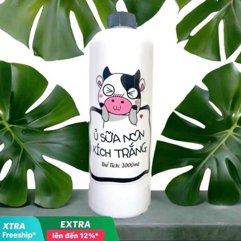 B155 - Ủ SỮA NON BÒ HỖ TRỢ LÀM TRẮNG 1000ML SIÊU TO Nữ Dưỡng Da Body 1 lít