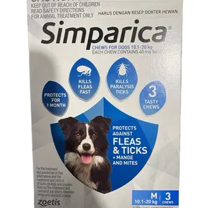 Simparica Obat Kutu Anjing 10-20 kg 35 Hari - 3 Chews