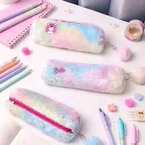Tempat Pensil Bulu Unicorn Free gantungan PomPom