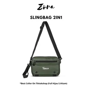 [Beli Lokal] TAPAXCO Tas Selempang Pria Zora Slingbag 2IN1 Slingbag and Handbag Local Original waistbag