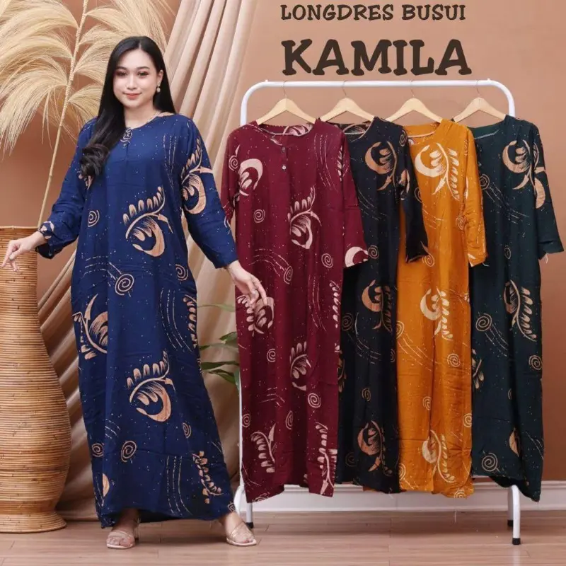 Aneka Daster Hits Ld110 100rb dapat 3pcs Daster Lengan Panjang Nyaman Wanita Rayon Kancing 7