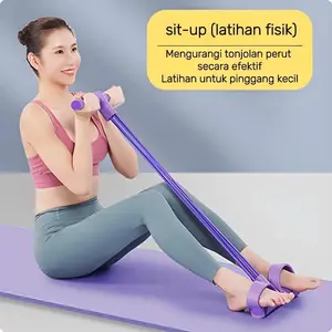 SHINING BEAUTY Tummy Trimmer Alat Fitness Alat Olahraga Pengecil Perut Pembakar Lemak Tali Pedal untuk Sit-up & Stretching Latihan Kekuatan Tubuh