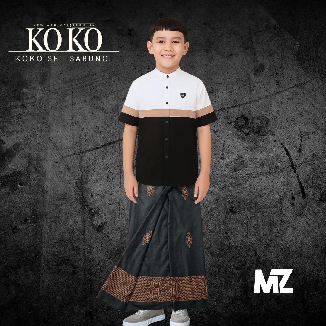 MZ SET Sarung Instans Koko Anak Laki-Laki Umur 1-8th Lengan Pendek Bahan Soft Kualitas Premium MZ SET Sarung Instans Koko Anak Laki-Laki Umur 1-8th Lengan Pendek Bahan Soft Kualitas Premium
