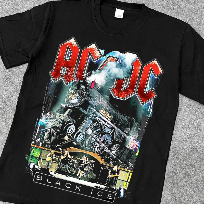 KAOS BAND ACDC - BLACK ICE | Tshirt Cowok Distro Pria Reguler Fit 0
