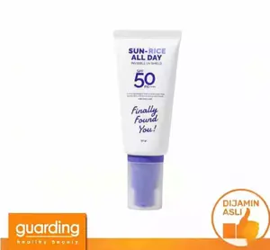 FINALLY FOUND YOU! SUN-RICE ALL DAY Invisible UV Shield SPF 50 PA++++ 50ml - Sunscreen Wajah untuk Semua Jenis Kulit