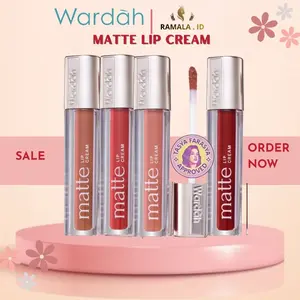 [New Shades!] Wardah Matte Lip Cream 4 g - Warna Intense dan Tahan Lama - Matte Finish - Teksture Creamy - Makeup Bibir Lipstick Liquid Lipcream