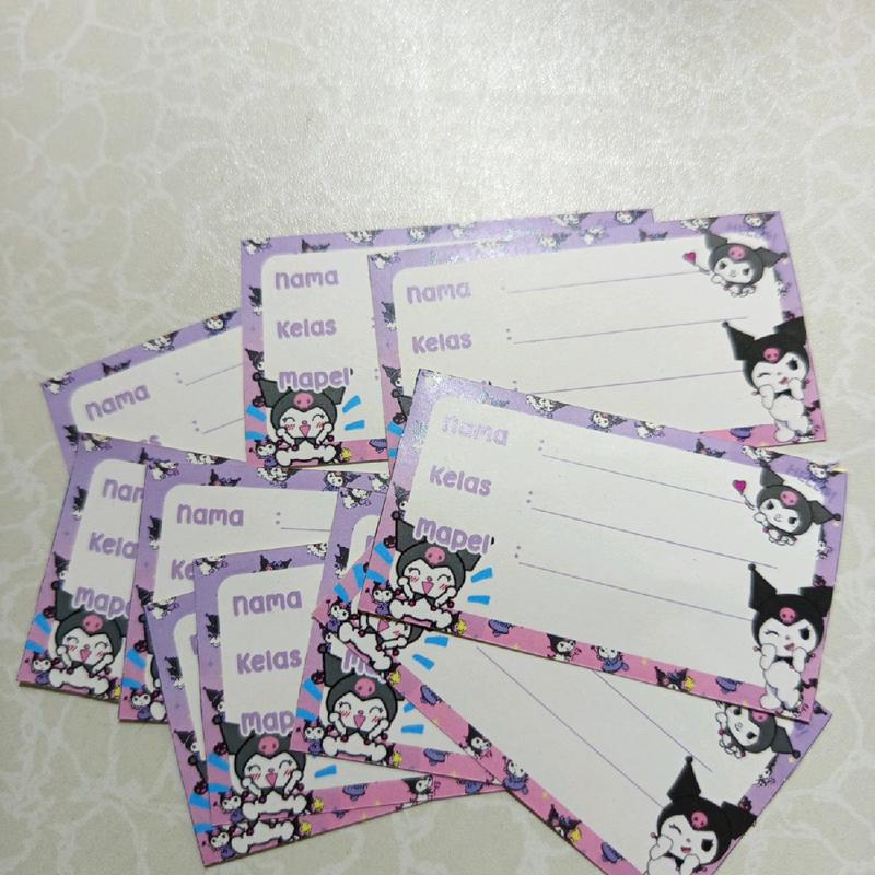 Isi 20pcs Sticker Label Buku Pelajaran Berkualitas Kertas 3