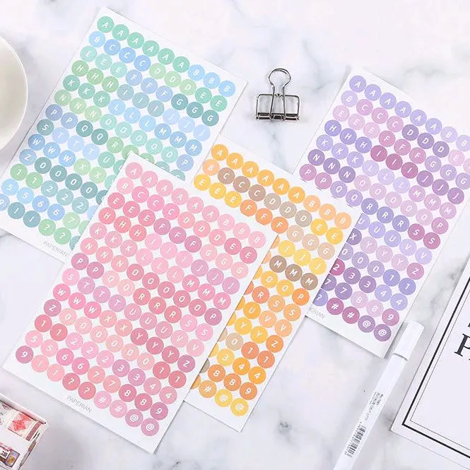 Stiker Huruf Deco Alphabet 117 pcs - Paket Lengkap Stiker Chromo Glossy untuk Dekorasi DIY Scrapbook dan Proyek Kreatif Stationery Paper Custom Label nama
