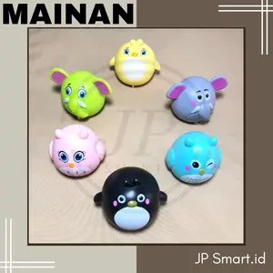 Mainan Anak Anak Tipe Tarik Belakang Meluncur Model Hewan Lucu Tanpa Baterai Untuk Anak Bayi Anak Kecil