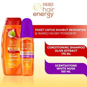 makarizo paket untuk rambut berminyak dan wangi musky powder