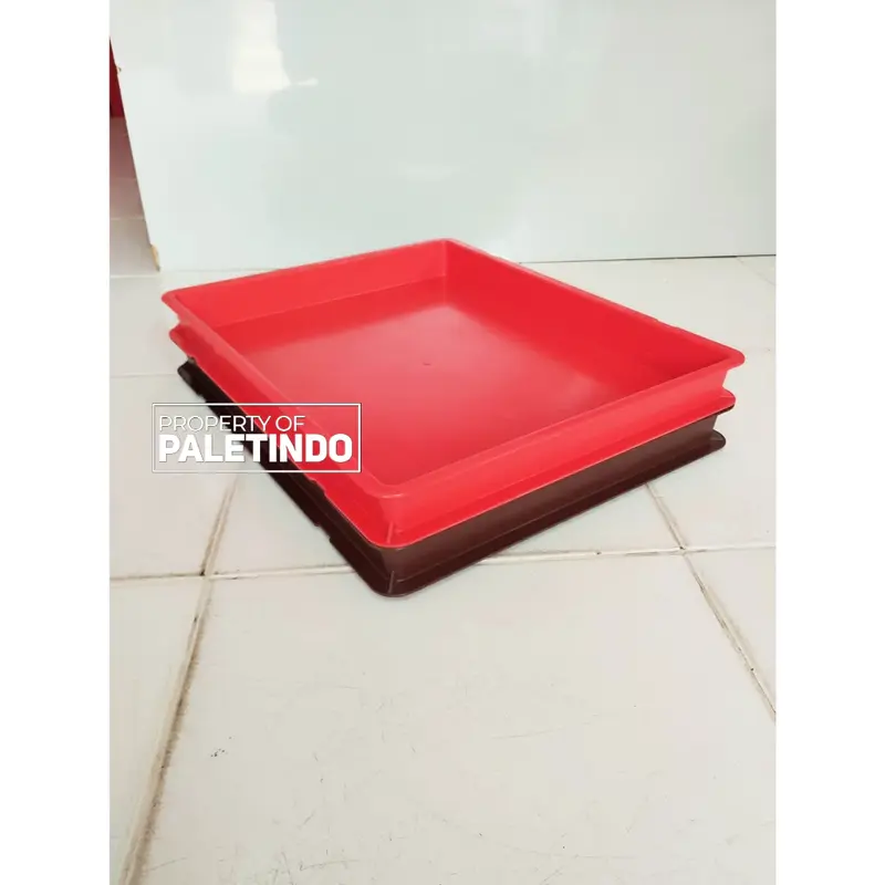 Keranjang Rot/ Bakery 53 x 43 x 5.5 Cm - Food Grade, Plastik Solid, Coklat & Merah 1