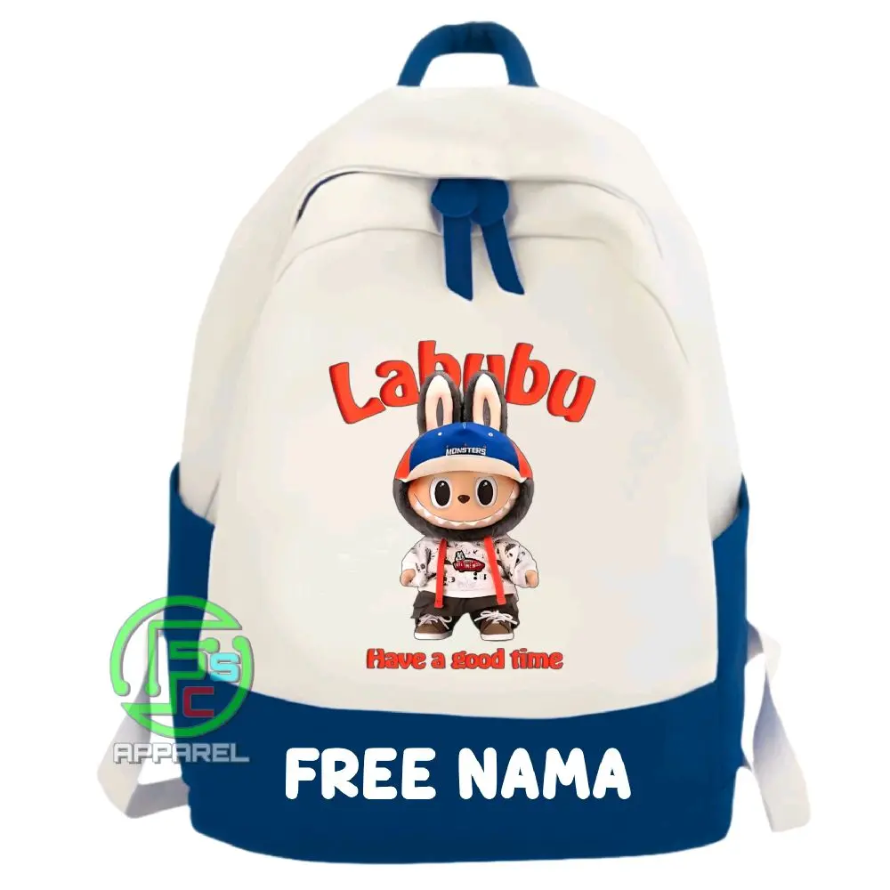 Tas ransel anak laki laki dan perempuan motif sablon gambar labubu good untuk usia 4-12 tahun unisex fashion tas punggung anak sekolah mengaji paud tk / sd viral terlaris