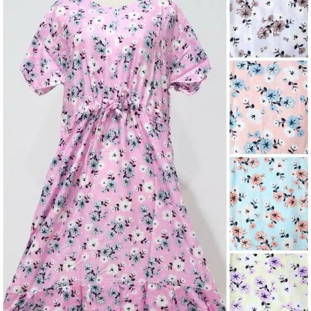 DASTER BATIK SERUT , DASTER MODEL DRES , SANGAT CANTIK UNTUK DI PAKAI DI RUMAH ATAU BERPERGIAN Bunga