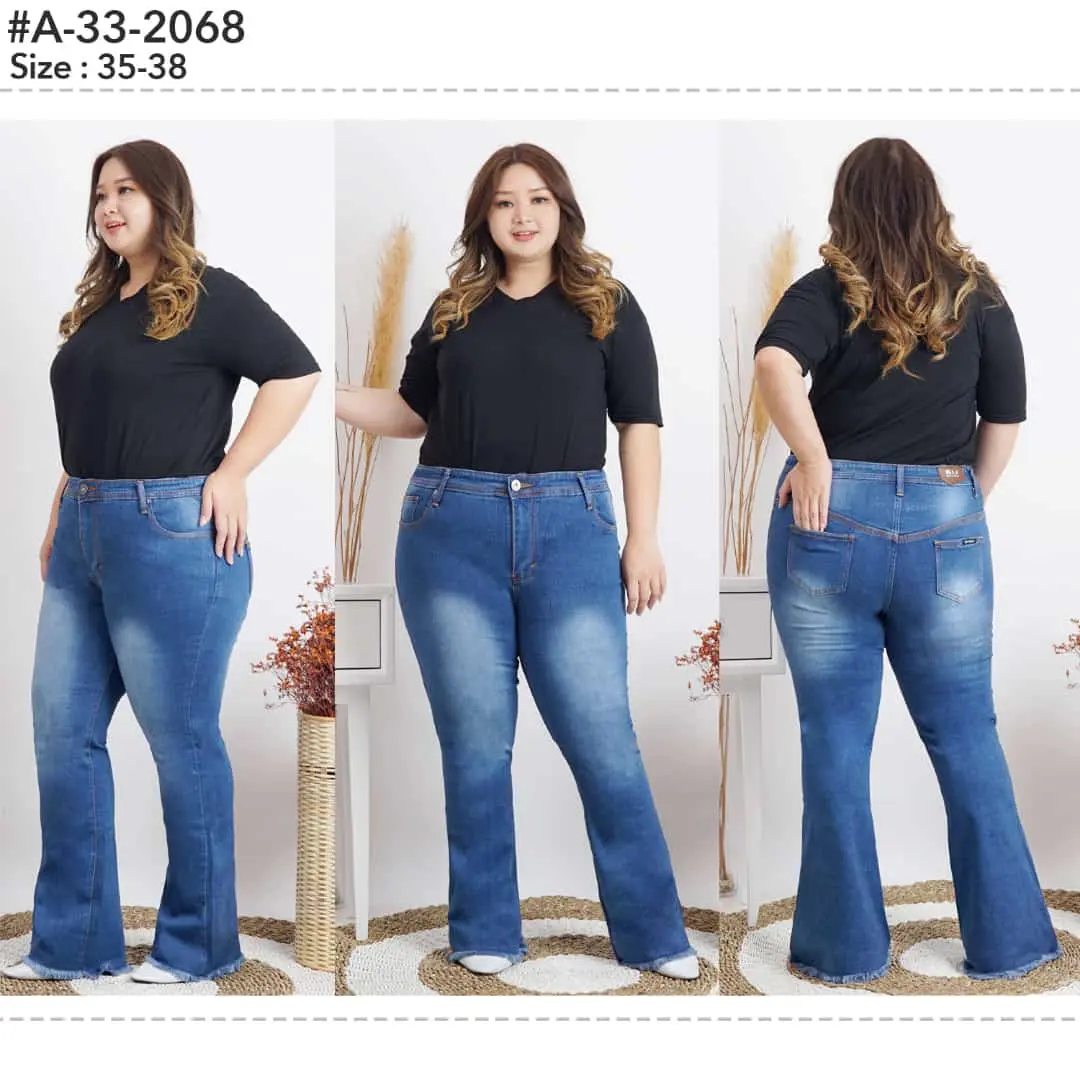 SNAB - JEANS CUTBRAY JUMBO RAWIS 35-38 tebal wanita