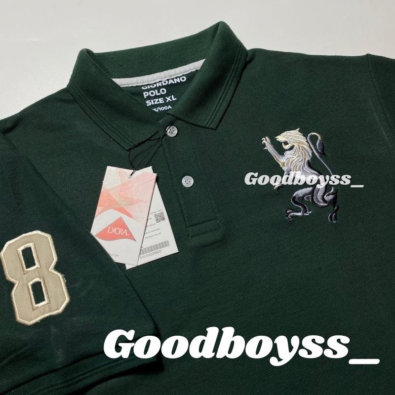 BELI LOKAL - KAOS KERAH GRDANO FULL BORDIR PREMIUM QUALITY - Kaos Polo Shirt Pria Kaos Kerah | Giordano 3D Lion 3