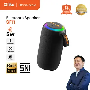 [EXCLUSIVE KING KEVIN] Olike Speaker Bluetooth SF11 | Bass 5W | LED Light | HD Audio Stereo Bass Max | Radio FM | IPX4 Waterproof | 8 Jam Playtime | Bluetooth 5.3 | 1800mAh Baterai 3 Jam | Desain Compact Stylish | Garansi 1 Tahun