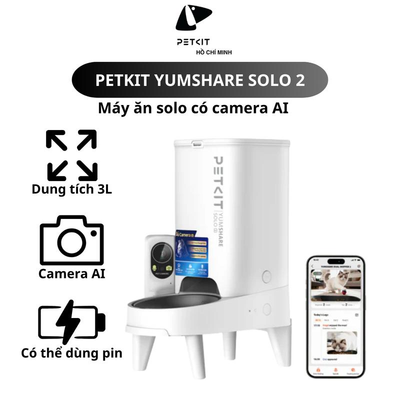 Máy cho chó mèo ăn tự động CÓ CAMERA - PETKIT YUMSHARE SOLO 2