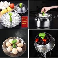 Gambar Vinnatsu Alas Tatakan Kukusan Bentuk Bunga Fleksibel Steamer Stainless Multifunctional Retractable Pengukus Makanan Model Bunga - 9-inci dari Vinnatsu official Kab. Tangerang 4 Tokopedia