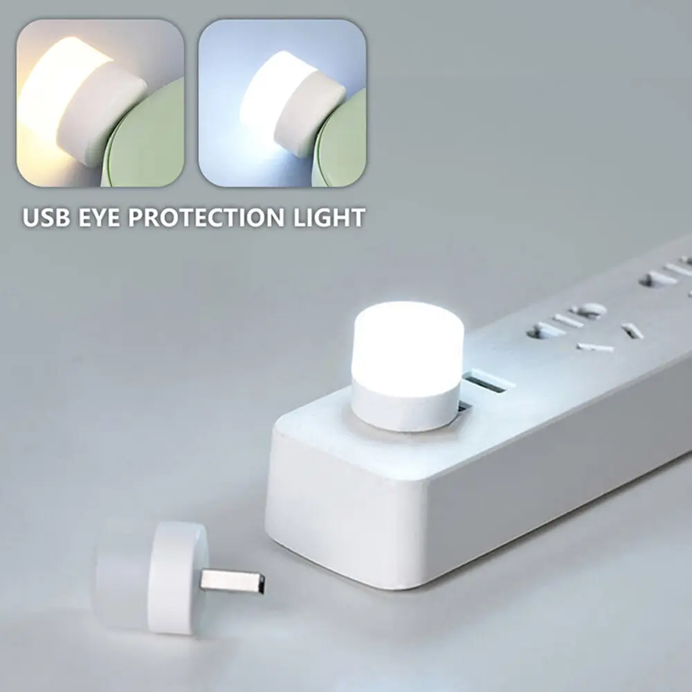 Mini USB Night Lights Portable Small Round LED Lamp Laptop Computer Keyboard Power Charging USB Light Plug And Play Reading Lamp